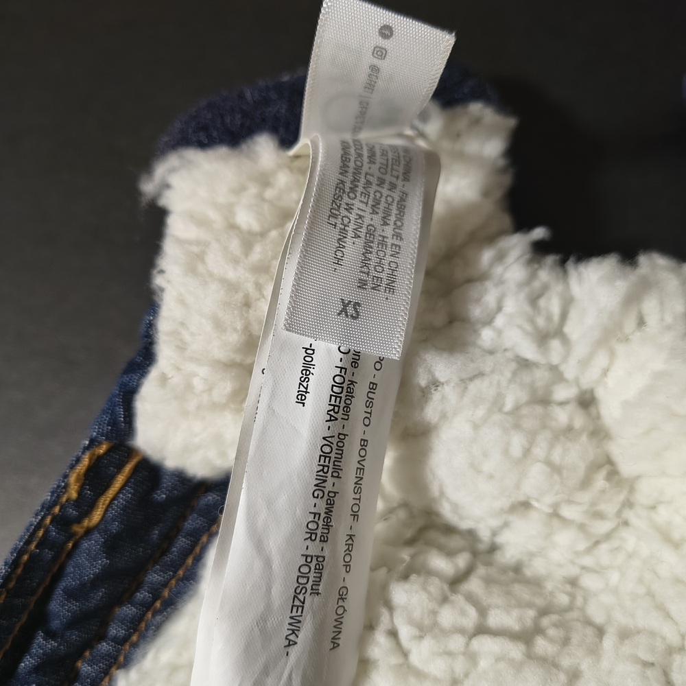 GF Pet Denim Dog Jacket Fleece-lined Denim Coat with Paw Logo XS - Picture 6 of 8
